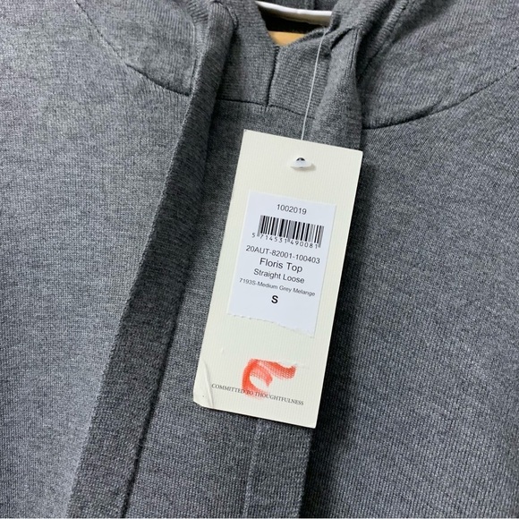 NWT Masai Floris Top Jumper Long Sleeve Hood Grey Knit Soft Straight Loose Comfy - Picture 10 of 10